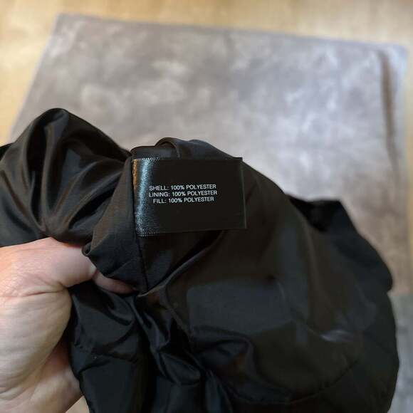 Liz Claiborne Black Quilted Everyday Coat Jacket Zip Snap Button - Picture 8 of 8